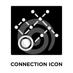 Connection iconÃÂ  vector isolated on white background, logo concept of ConnectionÃÂ  sign on transparent background, black filled photo
